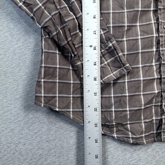 Frank & Eileen Shirt Women's Small Brown Plaid Button Down Pocket Long Sleeve - Picture 6 of 8